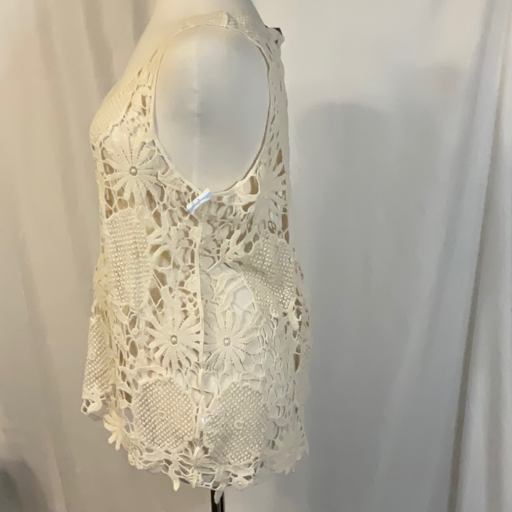 Olivia Sky Cotton Crochet Top - Picture 3 of 7